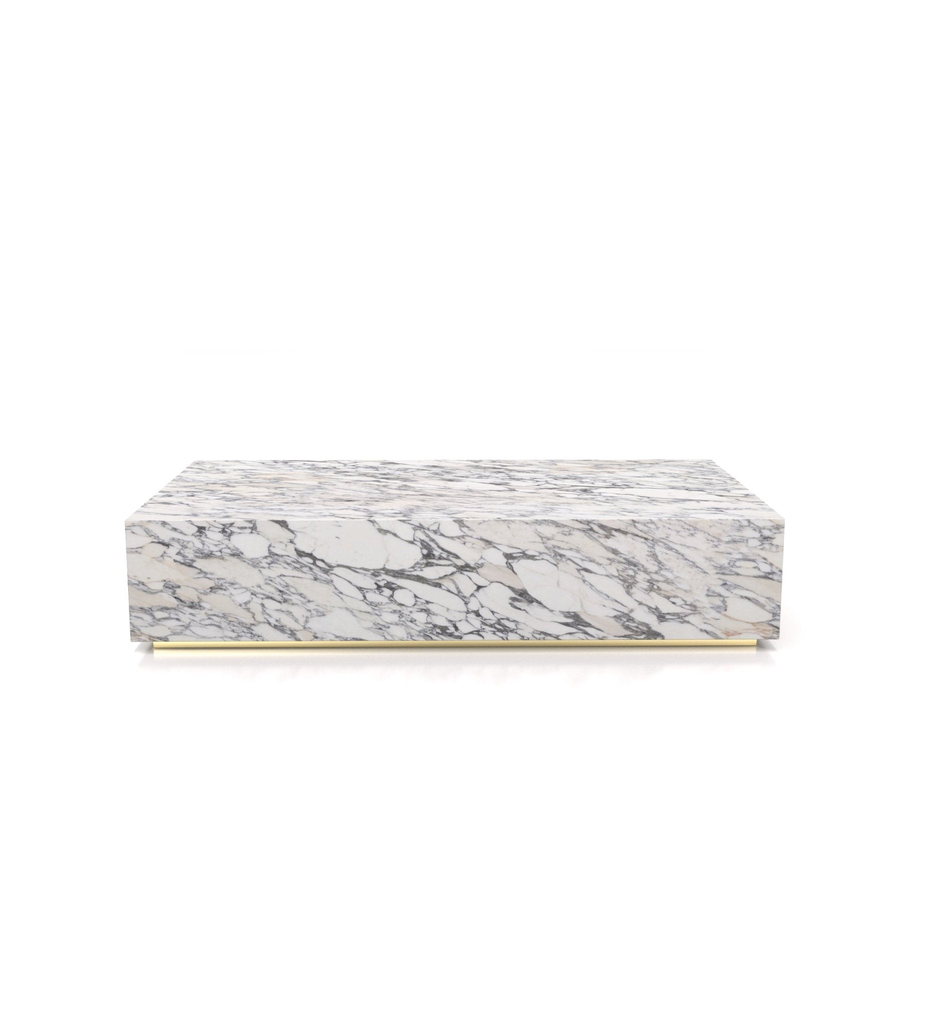 Firenze Rectangular Plinth Coffee Table Marble Couture - Zicana Boutique - 4