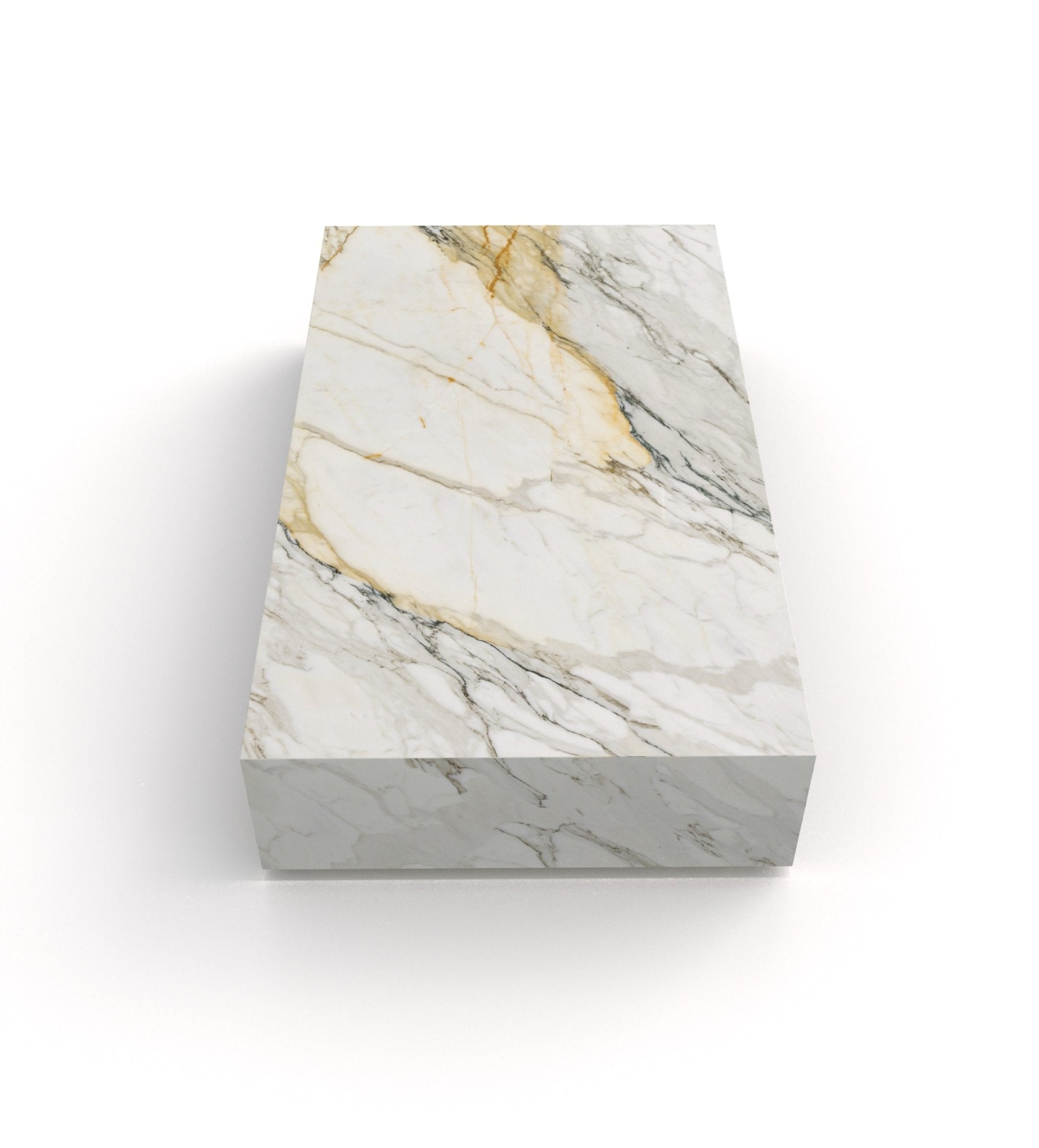 Firenze Rectangular Plinth Coffee Table Marble Couture - Zicana Boutique - 3