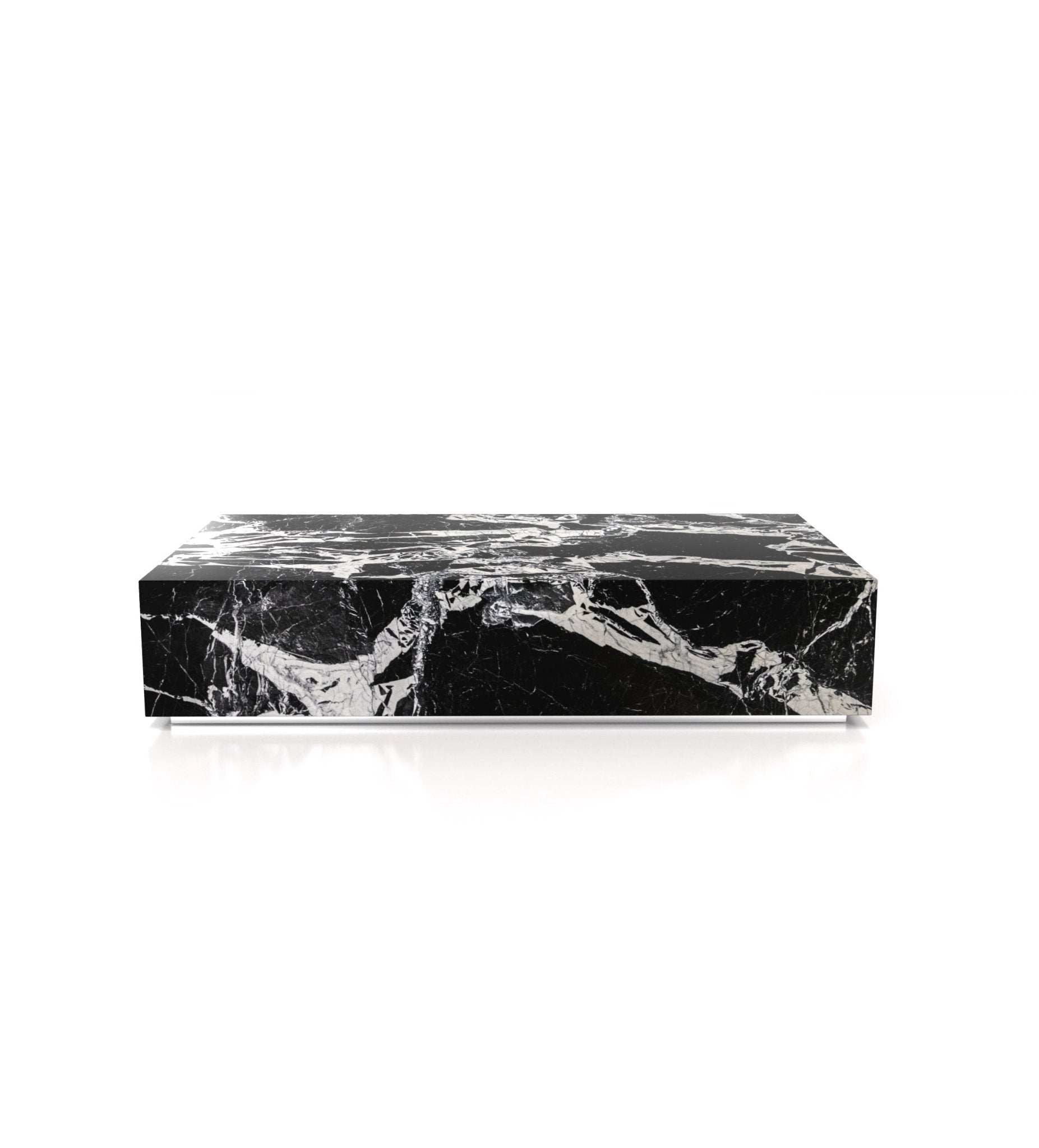 Firenze Rectangular Plinth Coffee Table Marble Couture - Zicana Boutique - 12