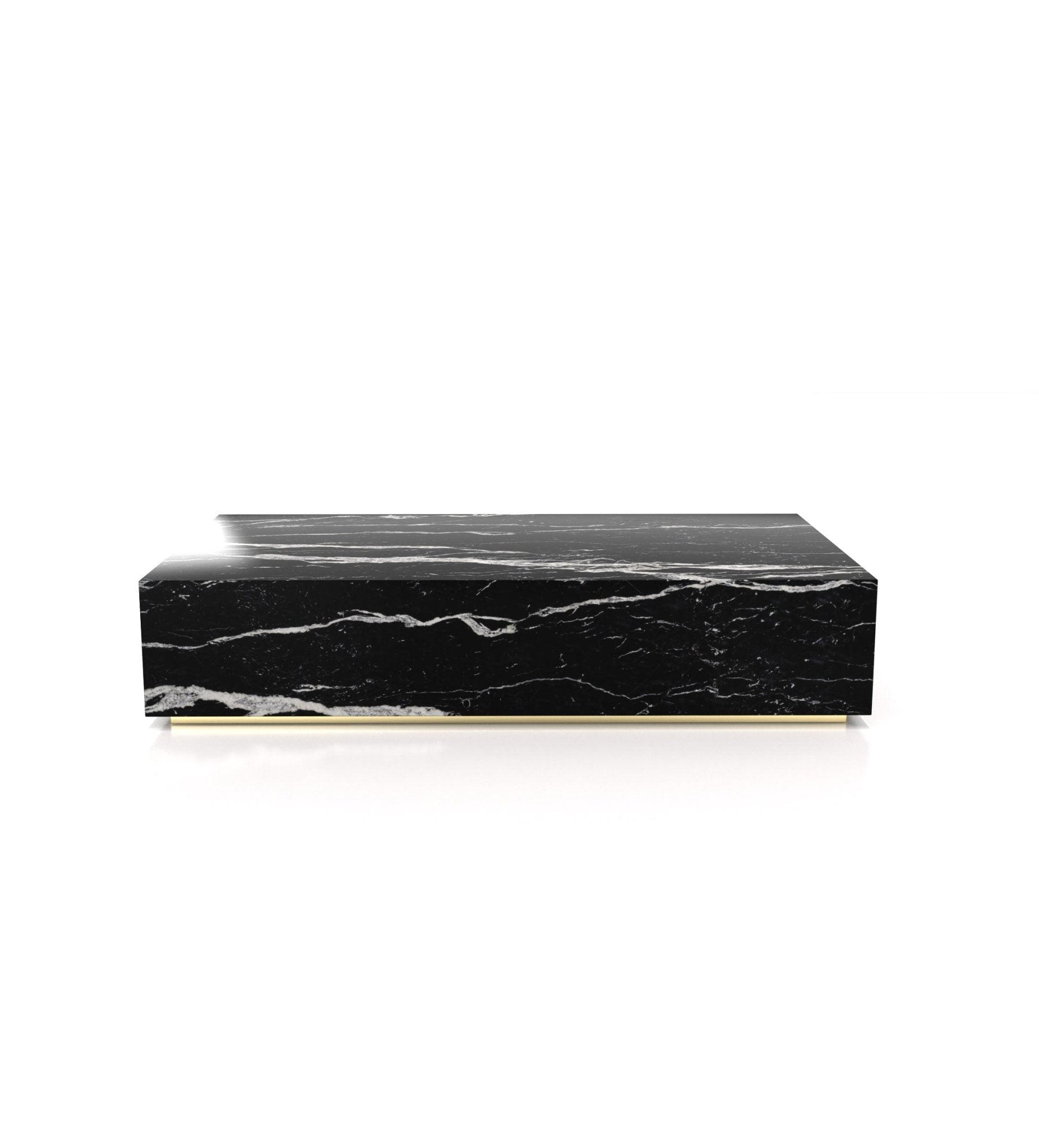 Firenze Rectangular Plinth Coffee Table Marble Couture - Zicana Boutique - 9