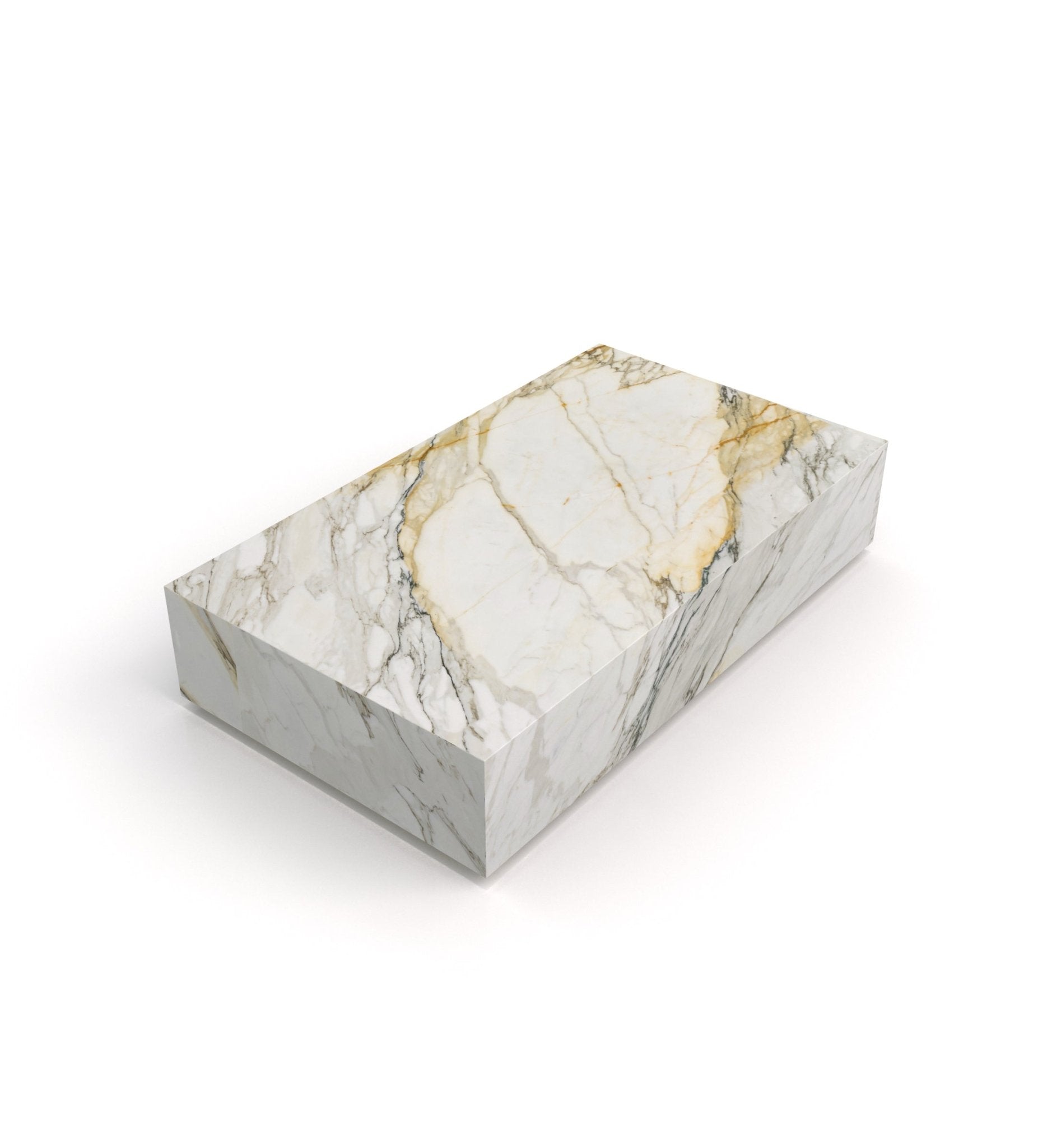 Firenze Rectangular Plinth Coffee Table Marble Couture - Zicana Boutique - 2