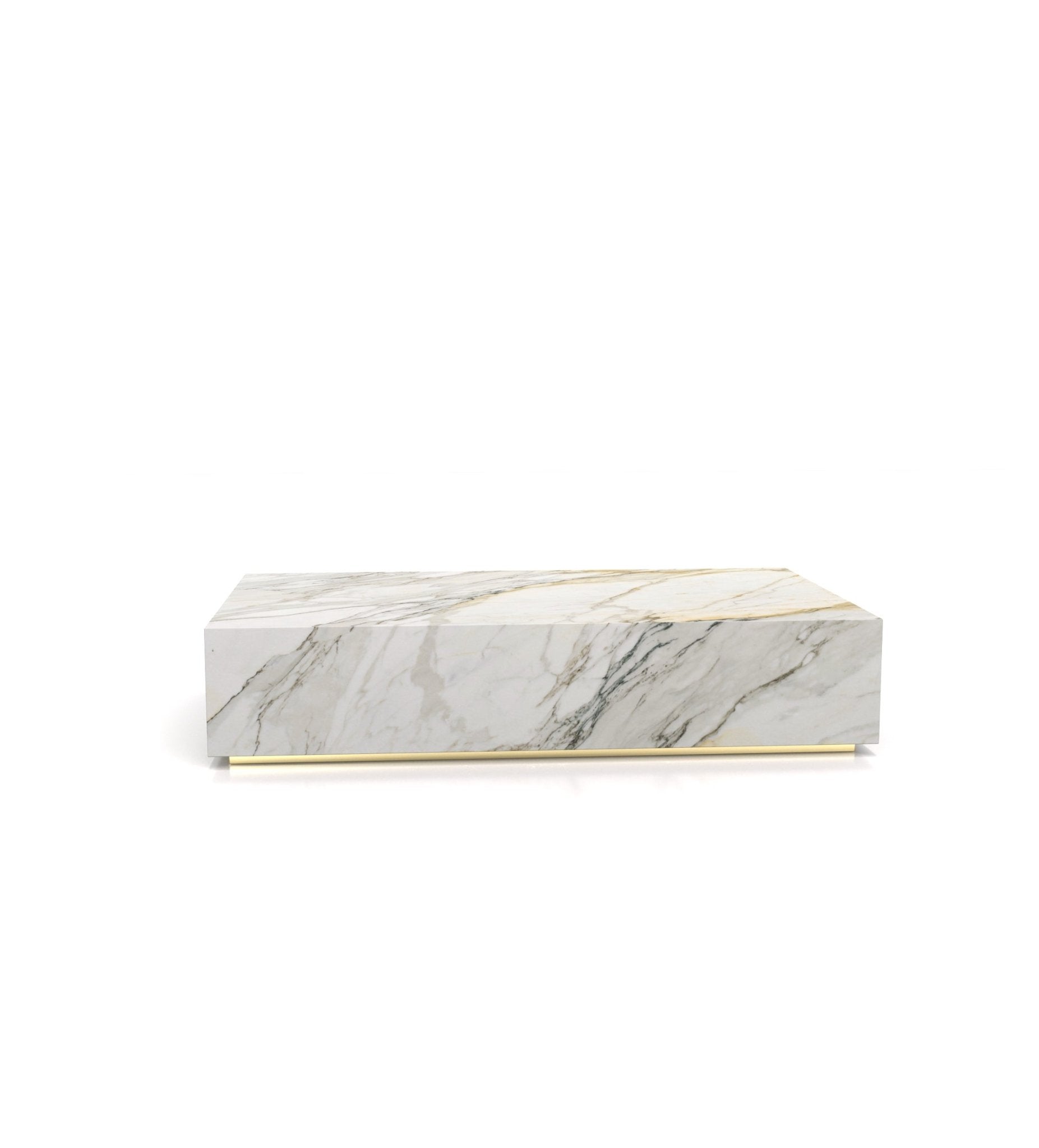 Firenze Rectangular Plinth Coffee Table Marble Couture - Zicana Boutique - 5
