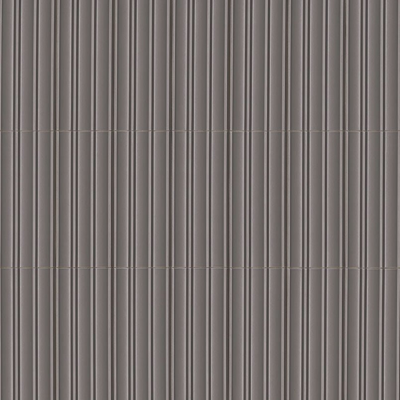 Folk Charcoal Porcelain MSI Field Tiles 7" X 16" Fluted Pattern MSI - Zicana Boutique - 1