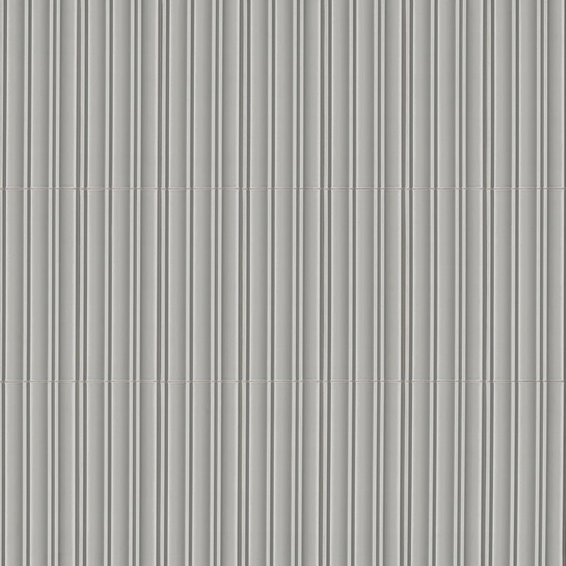 Folk Silver Porcelain MSI Field Tiles 7" X 16" Fluted Pattern MSI - Zicana Boutique - 1