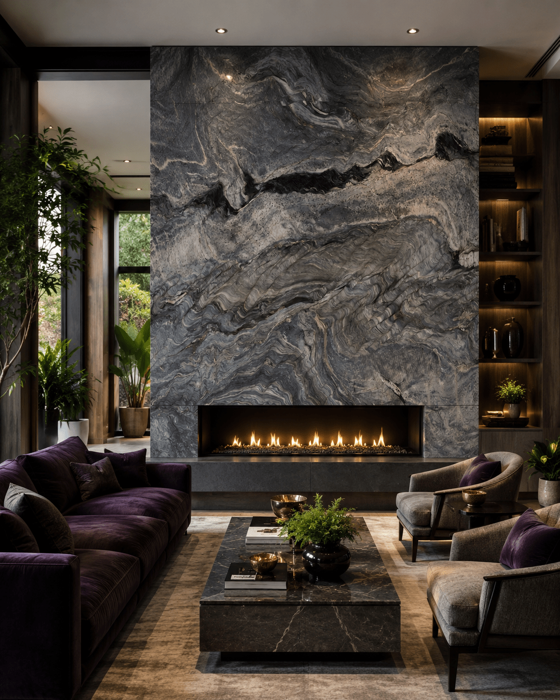 Fusion Blue Quartzite Marble Couture- Zicana Boutique -4