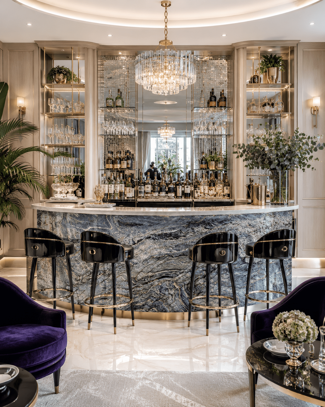 Fusion Blue Quartzite Marble Couture- Zicana Boutique -2