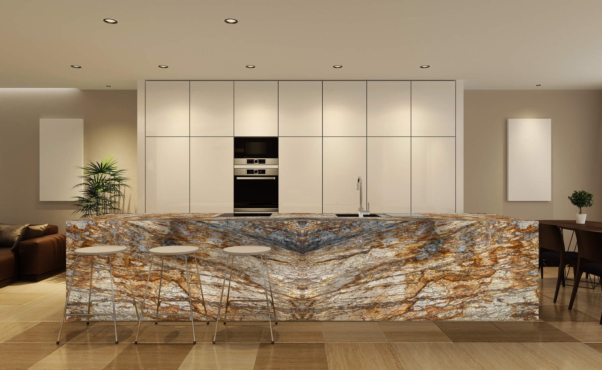 Fusion Gold Quartzite Marble Couture - Zicana Boutique - 2