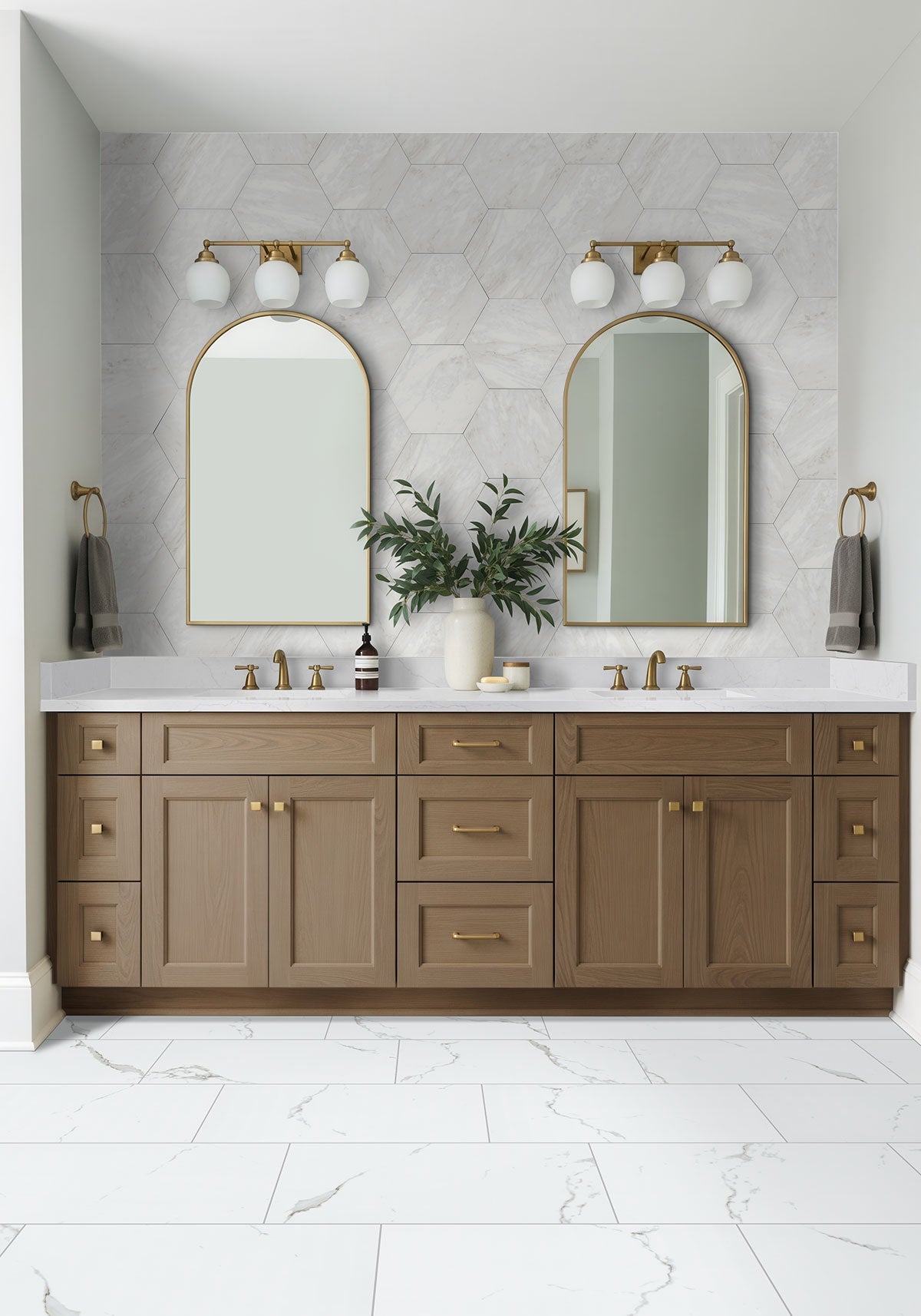 Geoglam Calacatta Porcelain MSI Field Tiles 11" X 13" Hexagon MSI - Zicana Boutique - 2