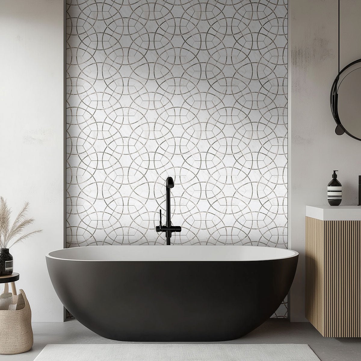 Geoglam Cloud Porcelain MSI Field Tiles 11" X 13" Hexagon MSI - Zicana Boutique - 5