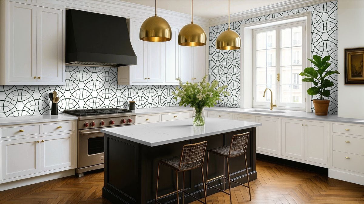 Geoglam Midnight Porcelain MSI Field Tiles 11" X 13" Hexagon MSI - Zicana Boutique - 4