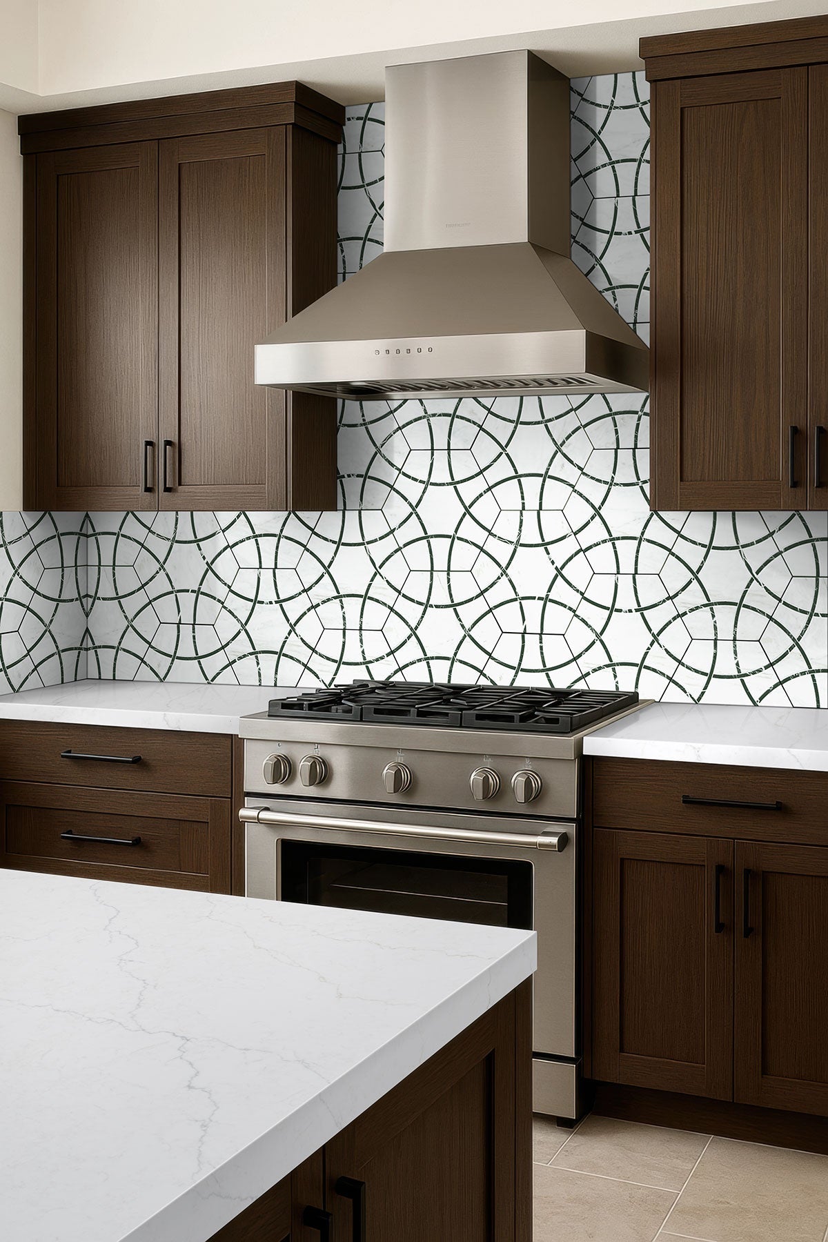 Geoglam Midnight Porcelain MSI Field Tiles 11" X 13" Hexagon MSI - Zicana Boutique - 5
