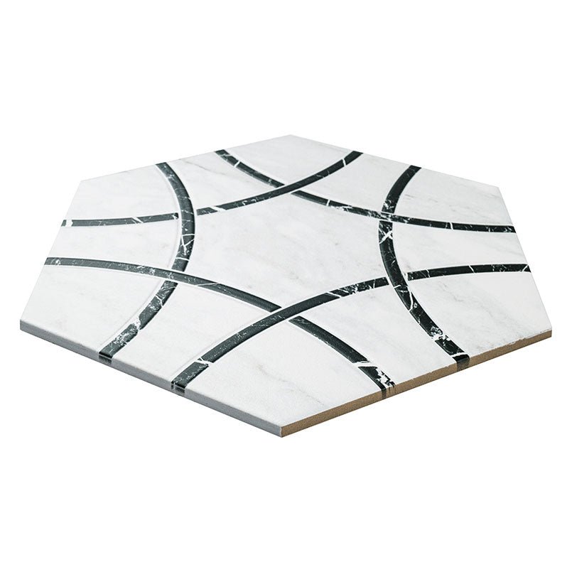 Geoglam Midnight Porcelain MSI Field Tiles 11" X 13" Hexagon MSI - Zicana Boutique - 3