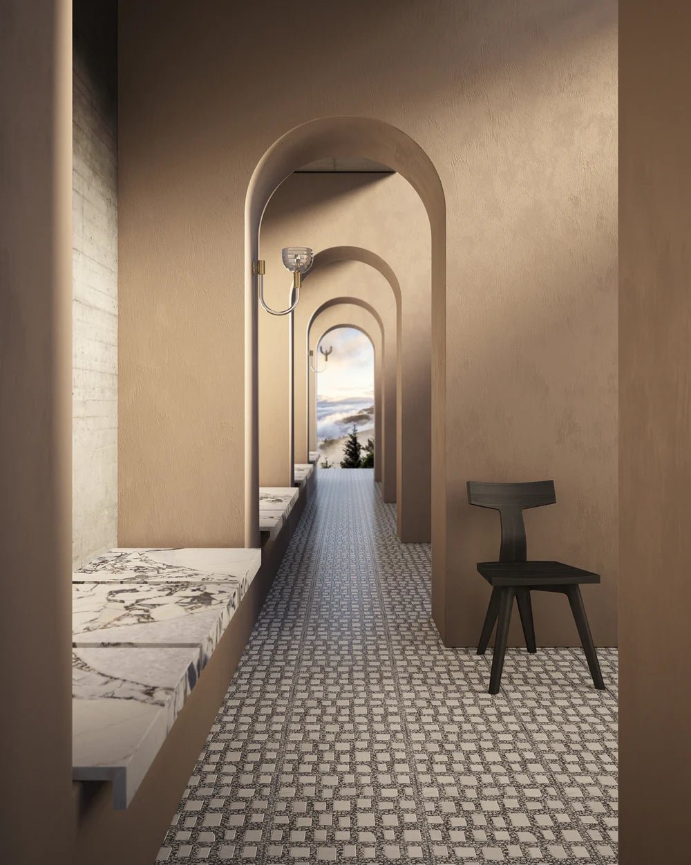 Geotzzo Squares Grey Decorative Tile Zicana Boutique - Zicana Boutique - 2