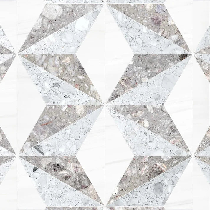 Giore Nube Diamond Terrazzo Waterjet Mosaic Zicana Boutique - Zicana Boutique - 1