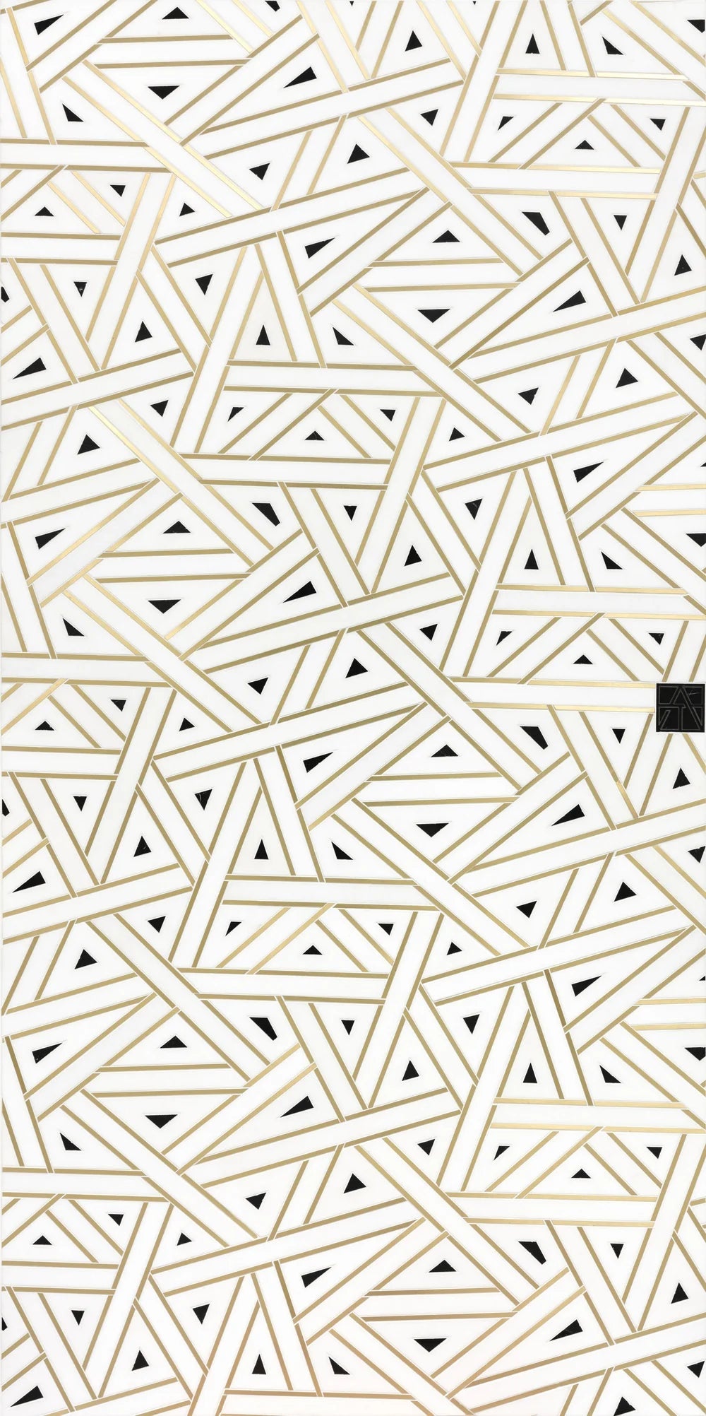 Grand Gatsby Thassos Black Blend Waterjet Mosaic Artistic Tile - Zicana Boutique - 3