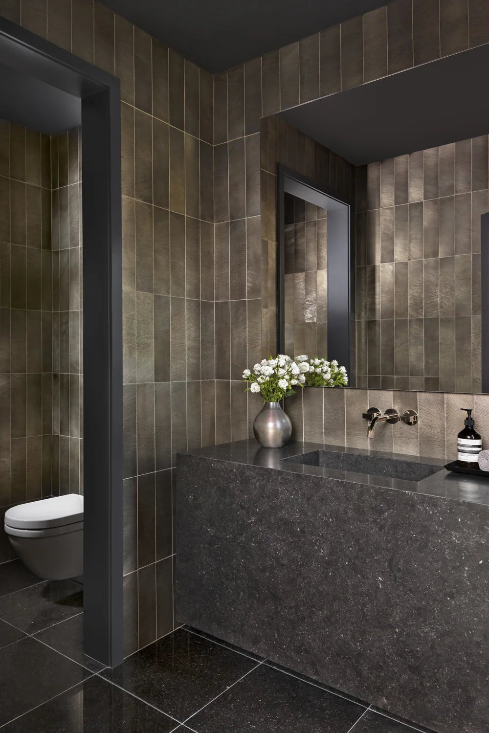 Grand Tour Lumina Antique Silver Limestone Decorative Tile Zicana Boutique - Zicana Boutique - 2