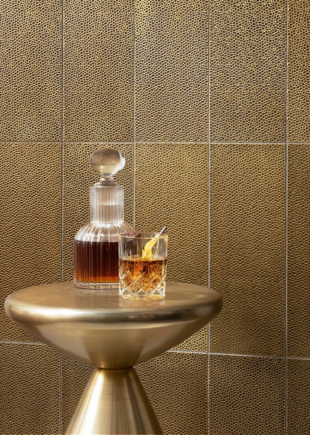 Grand Tour Martello Gold Limestone Decorative Tile Zicana Boutique - Zicana Boutique - 2