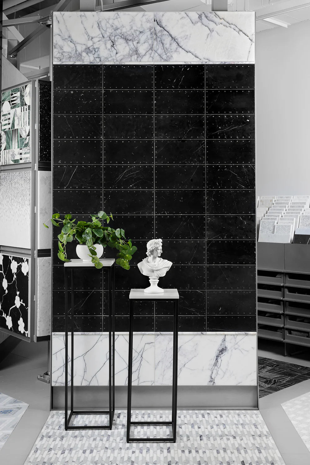 Grand Tour Stateroom Nero Marble Decorative Tile Artistic Tile - Zicana Boutique - 5