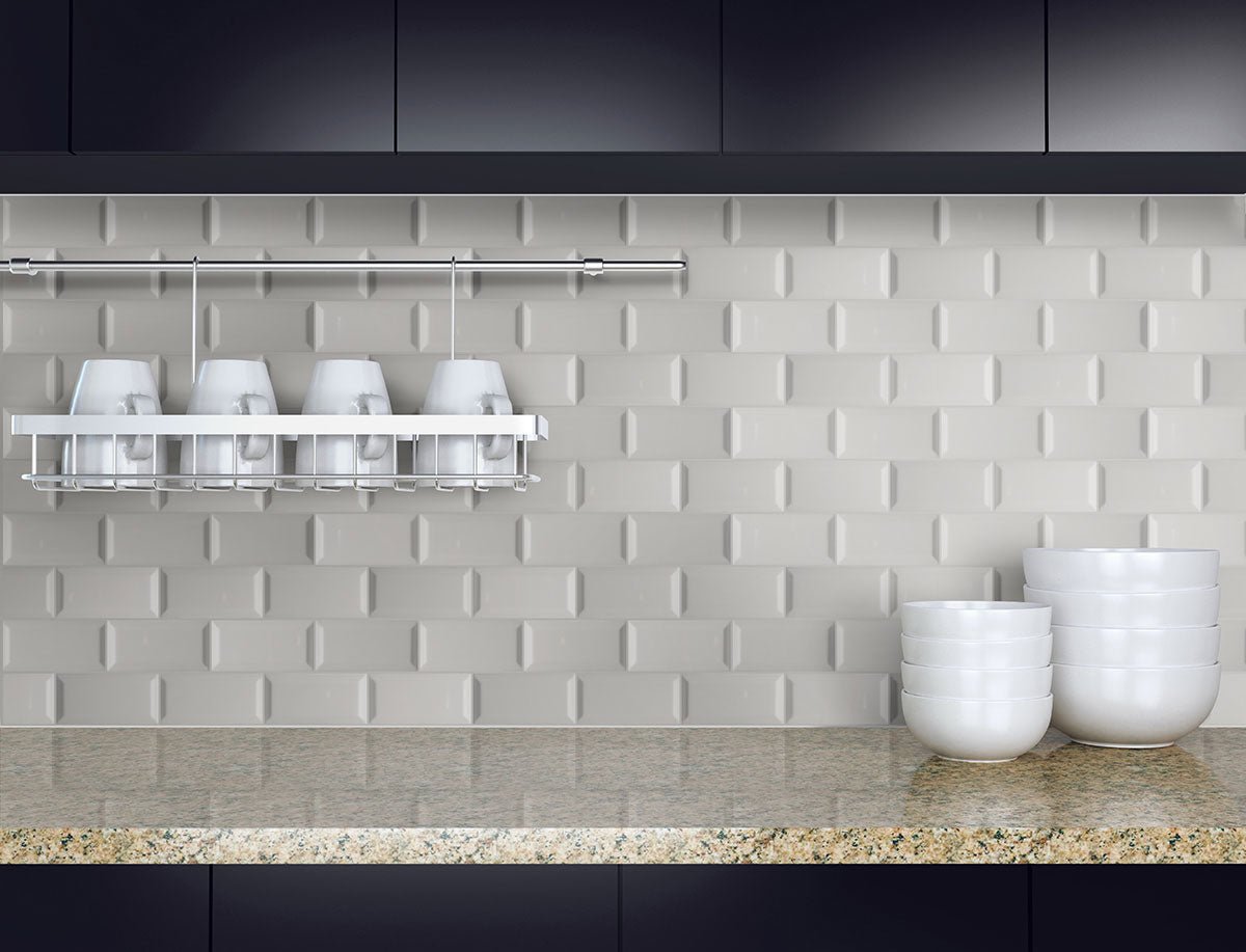 Gray Ceramic MSI Field Tiles 3" X 6" Beveled MSI - Zicana Boutique - 2