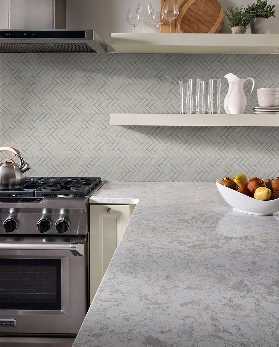 Gray Porcelain MSI Field Tiles 11" X 12" Herringbone Pattern MSI - Zicana Boutique - 2