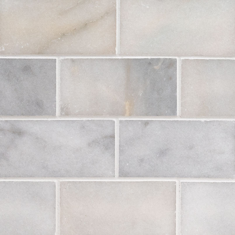 Greecian White Beveled Marble MSI Field Tiles 3" X 6" MSI - Zicana Boutique - 1
