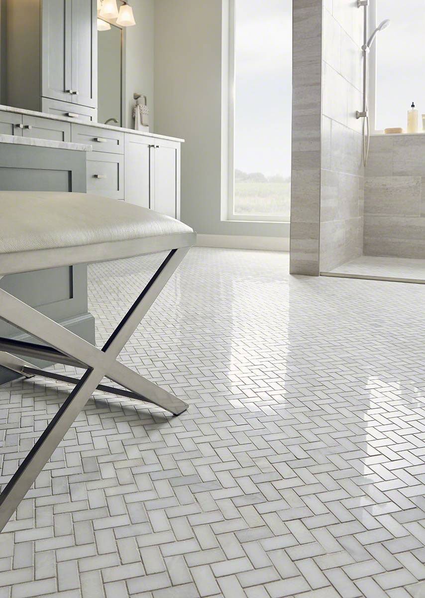 Greecian White Marble MSI Mosaic Tiles 12" X 12" Herringbone Pattern MSI - Zicana Boutique - 4