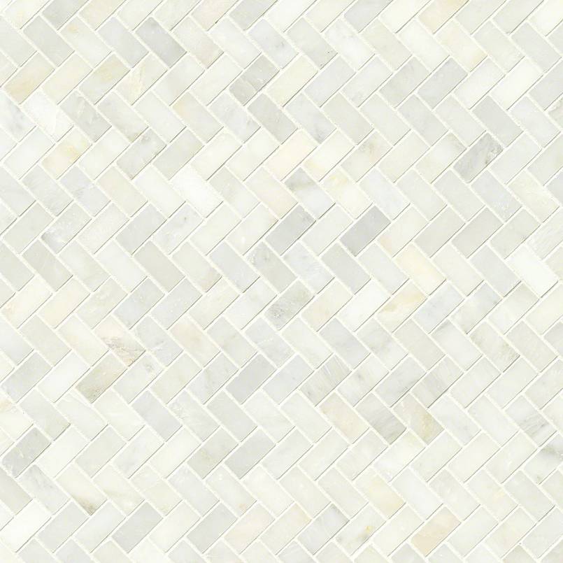 Greecian White Marble MSI Mosaic Tiles 12" X 12" Herringbone Pattern MSI - Zicana Boutique - 3