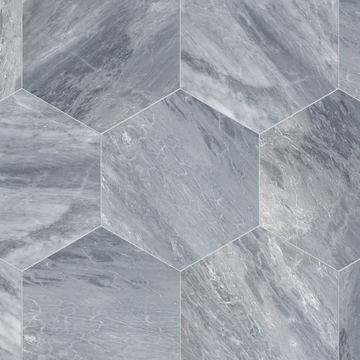 Grigio Toscano Polished Marble 10 1/2'' Hexagon Zicana Boutique - Zicana Boutique - 1