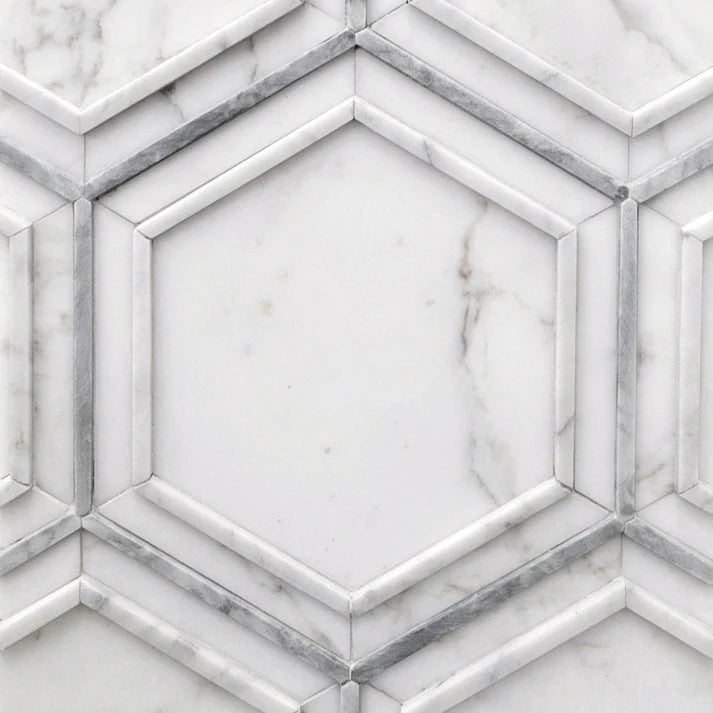 HexaForma 3D Stone Waterjet Mosaic Zicana Boutique - Zicana Boutique - 1