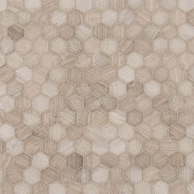 Honey Comb Marble MSI Mosaic Tiles 12" X 12" MSI - Zicana Boutique - 3