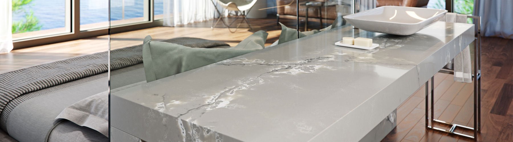 Compac Riviera Buy Ice White Compac for $3,050.00 at Zicana Boutique