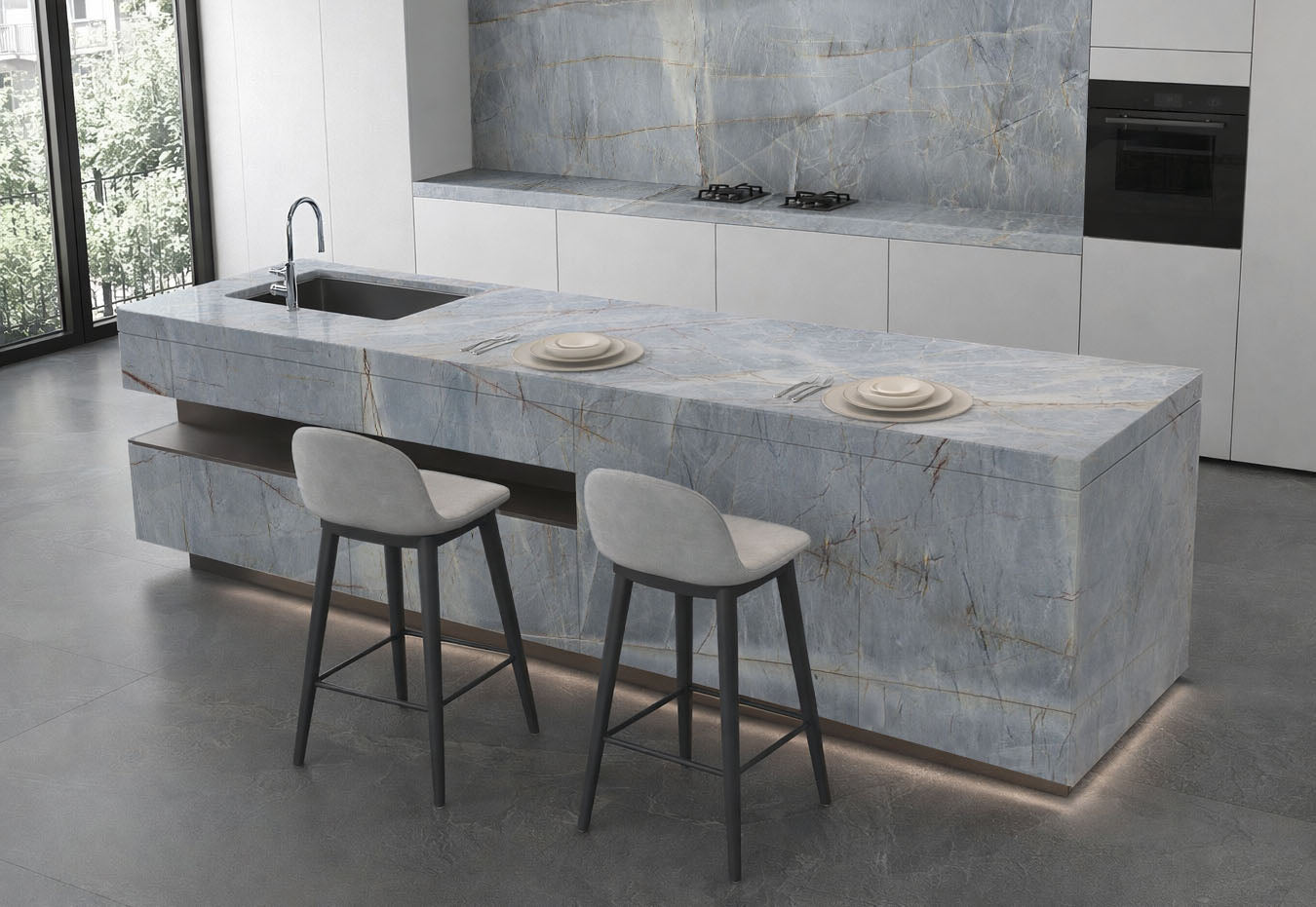 Buy Ijen Blue Quartzite Countertops for $5,678 at Zicana Boutique