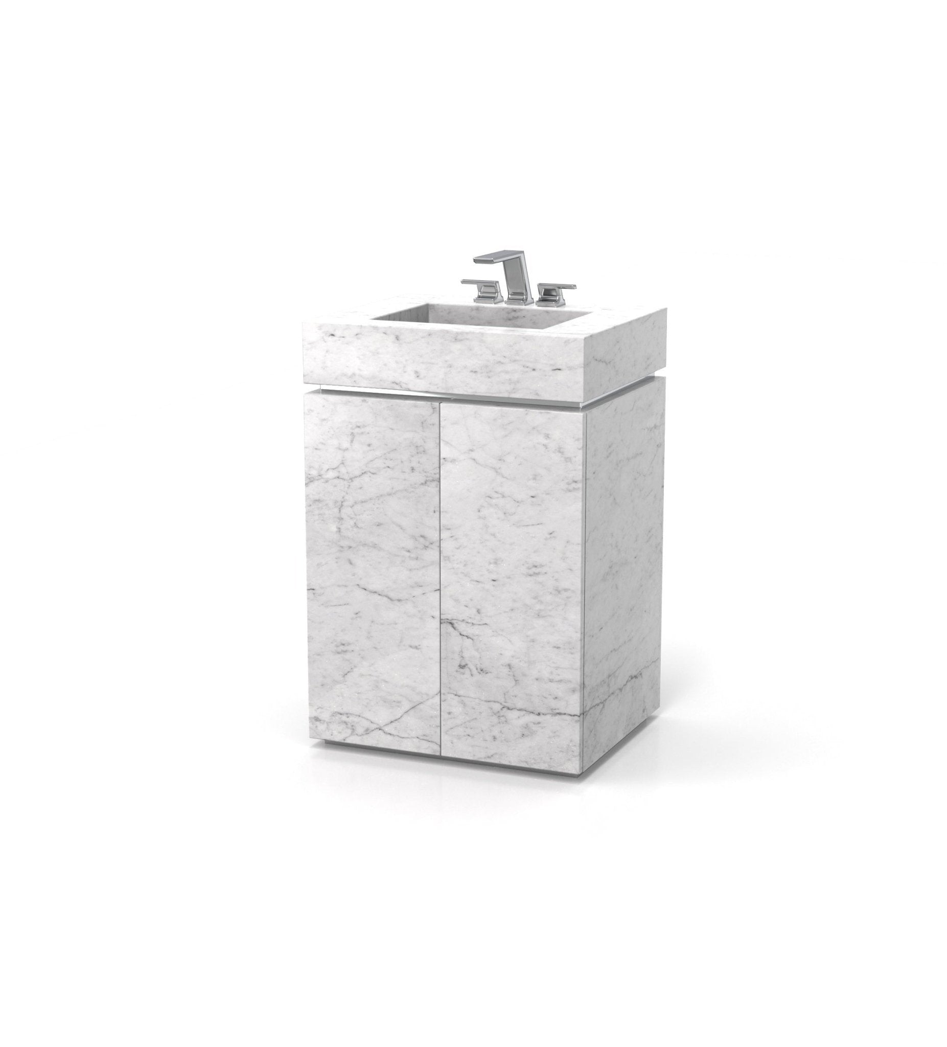Jewel 24 Pedestal Sink Marble Couture - Zicana Boutique - 8