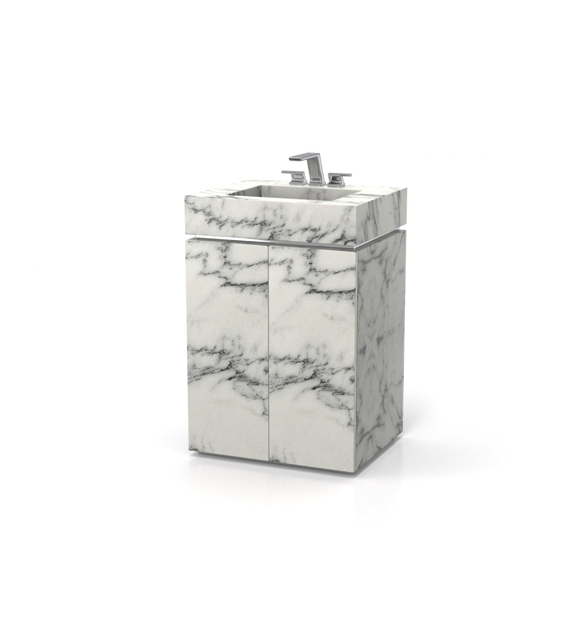Jewel 24 Pedestal Sink Marble Couture - Zicana Boutique - 16