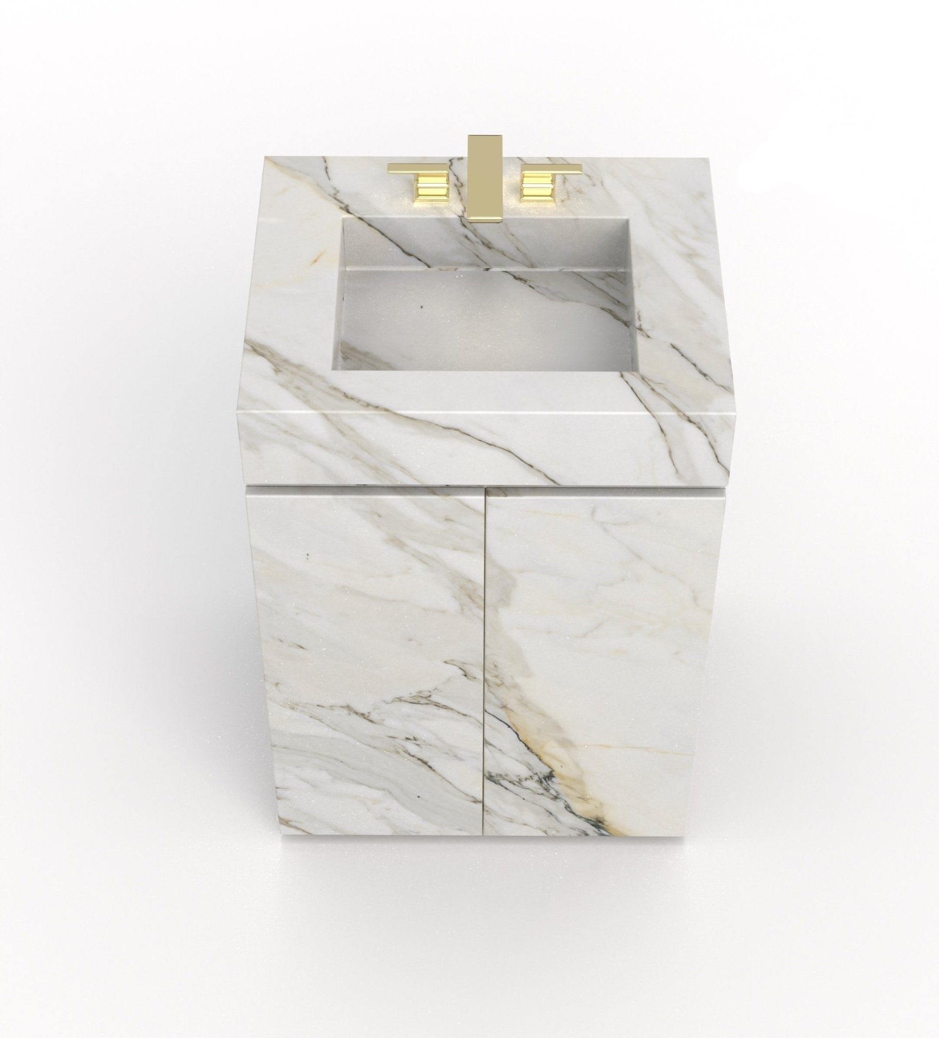 Jewel 24 Pedestal Sink Marble Couture - Zicana Boutique - 3