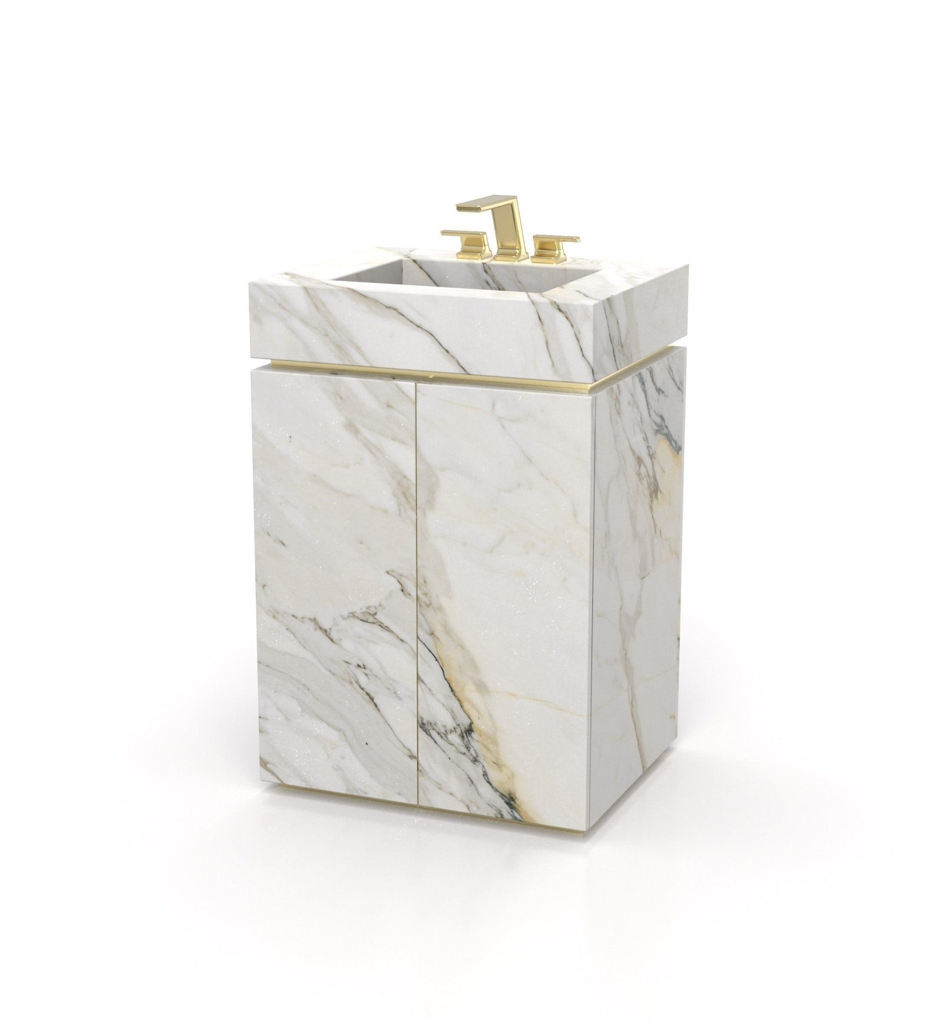 Jewel 24 Pedestal Sink Marble Couture - Zicana Boutique - 4