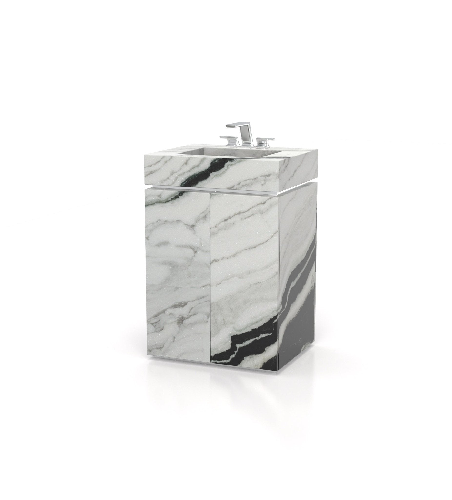 Jewel 24 Pedestal Sink Marble Couture - Zicana Boutique - 7