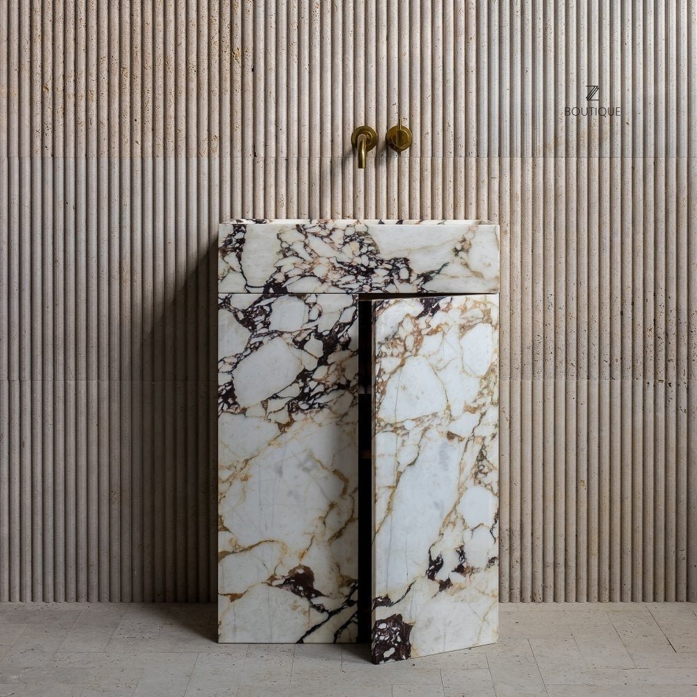 Jewel 24 Pedestal Sink Marble Couture - Zicana Boutique - 9