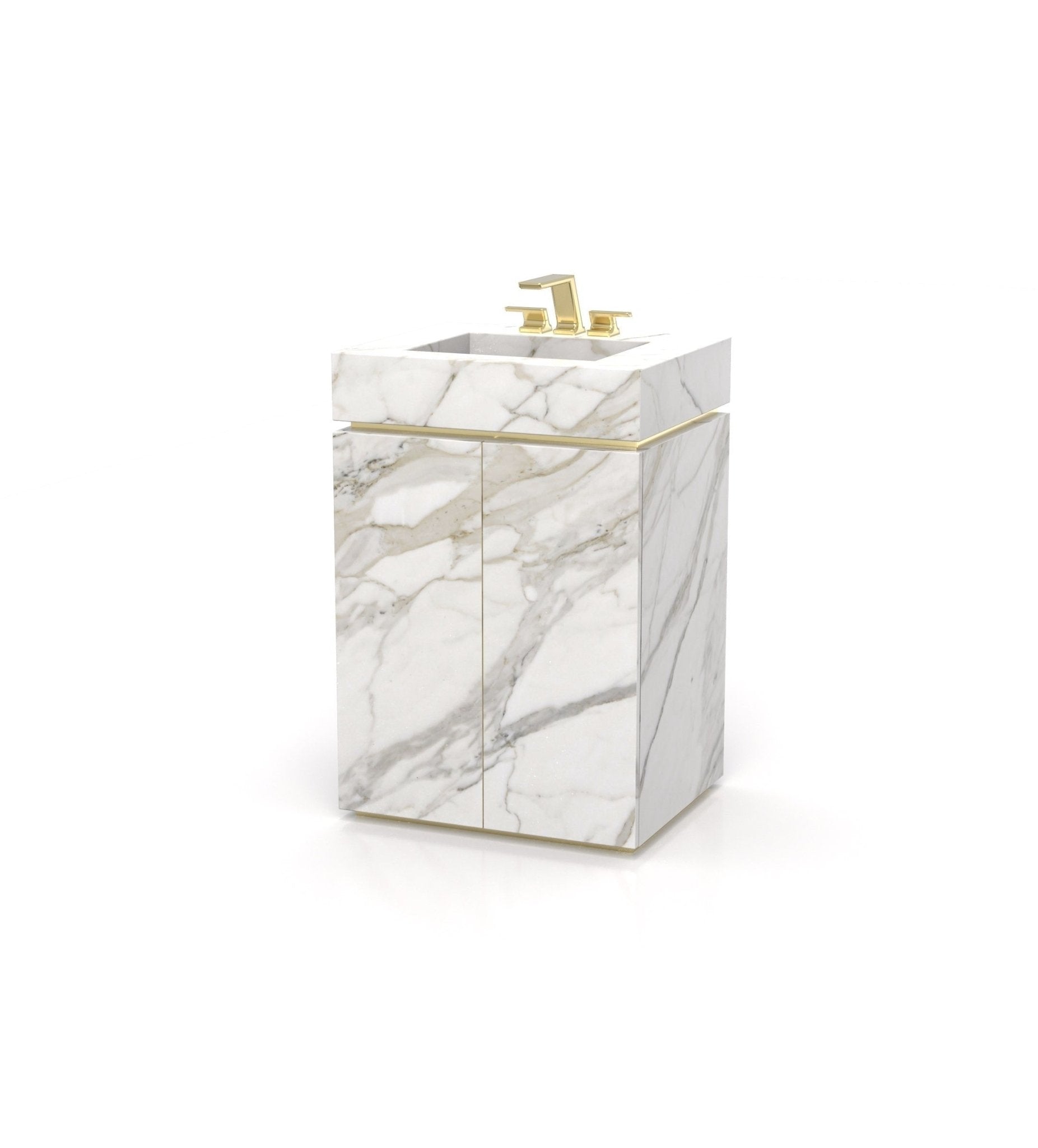 Jewel 24 Pedestal Sink Marble Couture - Zicana Boutique - 5