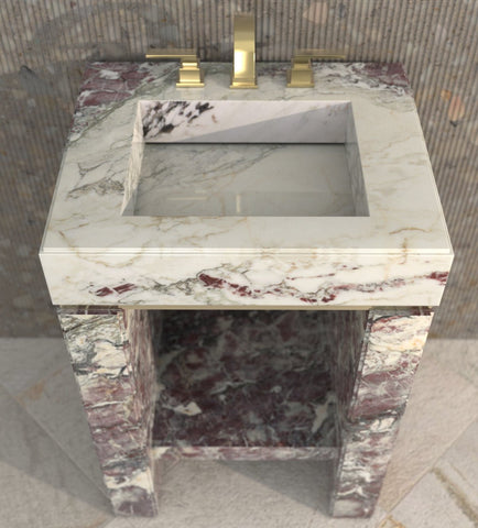 Joy 24 Pedestal Sink - Zicana Boutique - 4