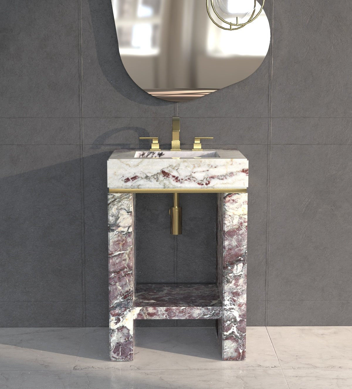 Joy 24 Pedestal Sink Zicana Boutique - Zicana Boutique - 3