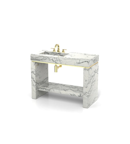 Joy 48 - L Pedestal Sink - Zicana Boutique - 2