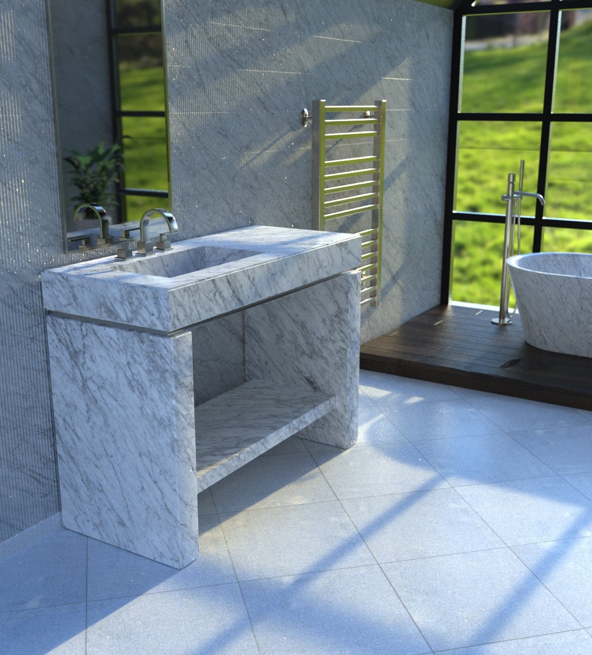 Joy 48 - L Pedestal Sink Zicana Boutique - Zicana Boutique - 5