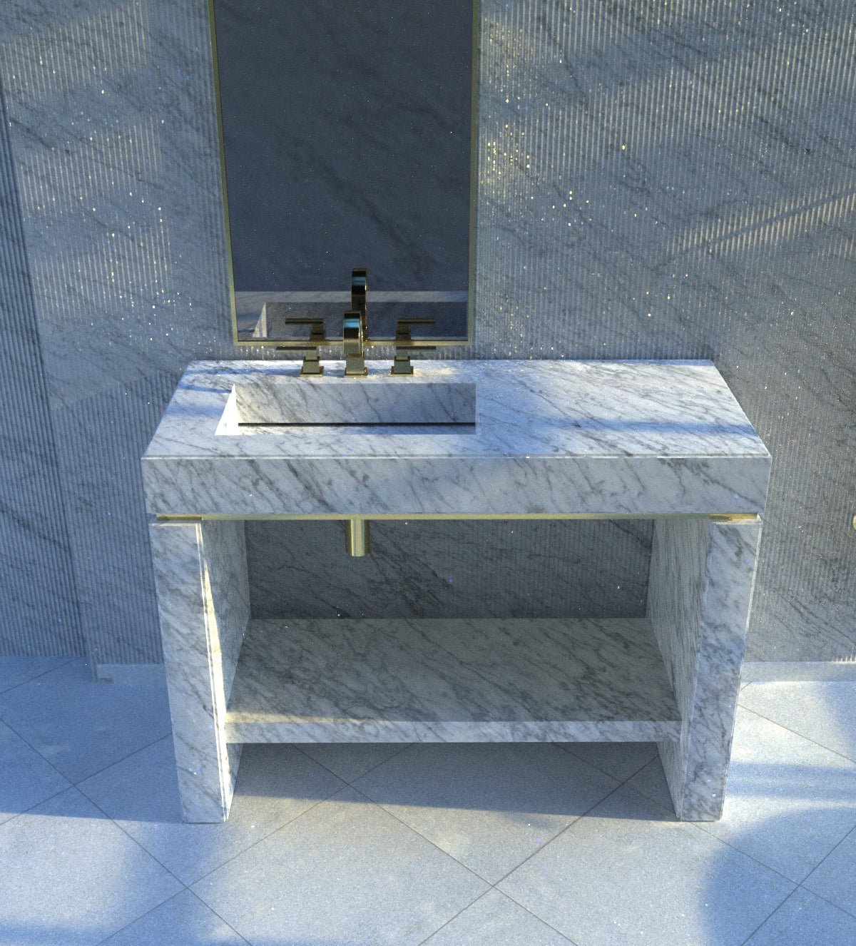 Joy 48 - L Pedestal Sink Zicana Boutique - Zicana Boutique - 4