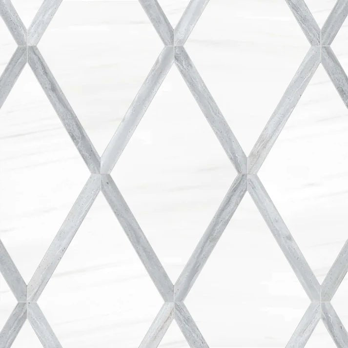 Juvalis Dolomite Diamond Marble Waterjet Mosaic Zicana Boutique - Zicana Boutique - 1