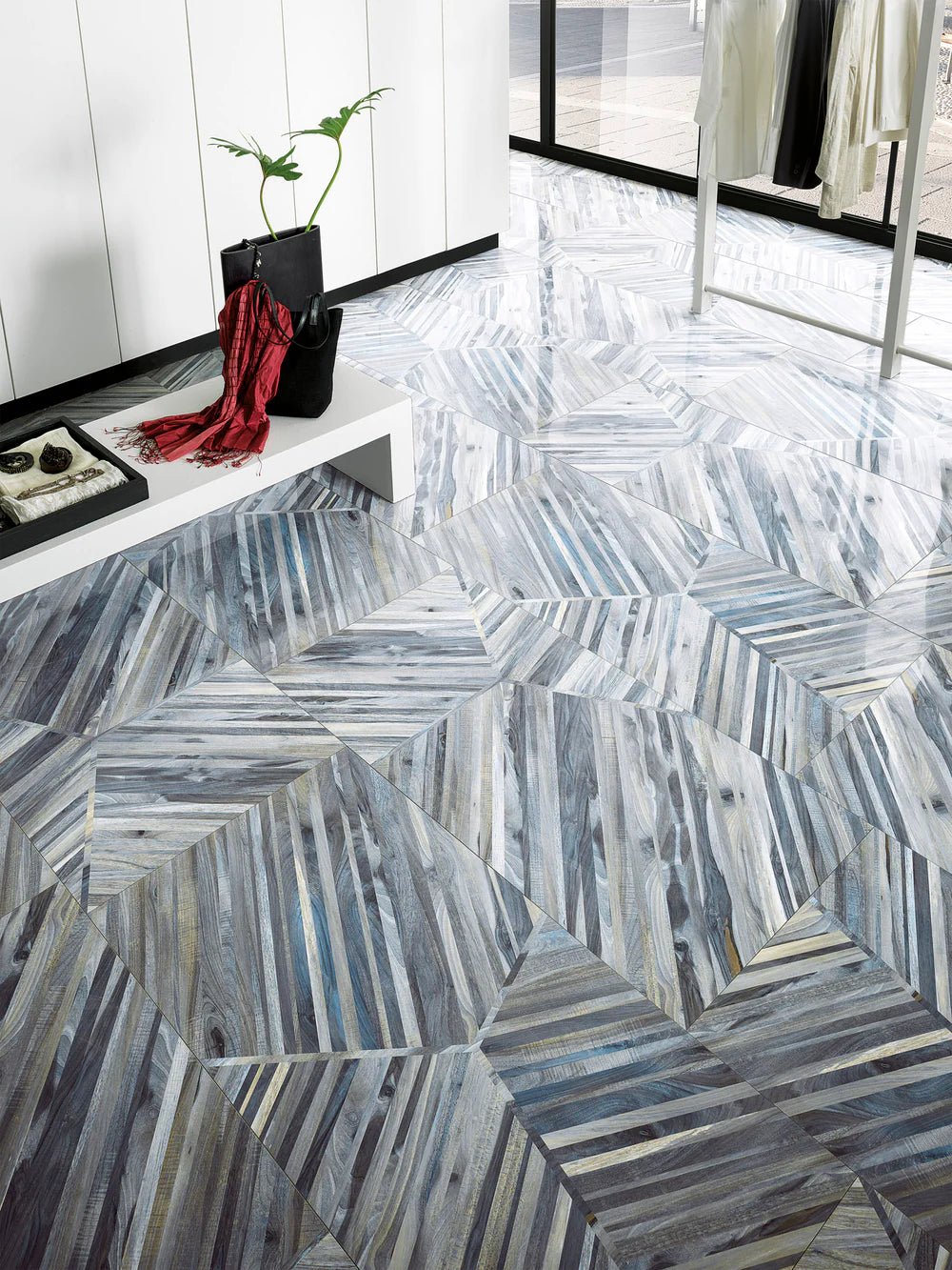 Kauri Diagonal Blue Tile Artistic Tile - Zicana Boutique - 2