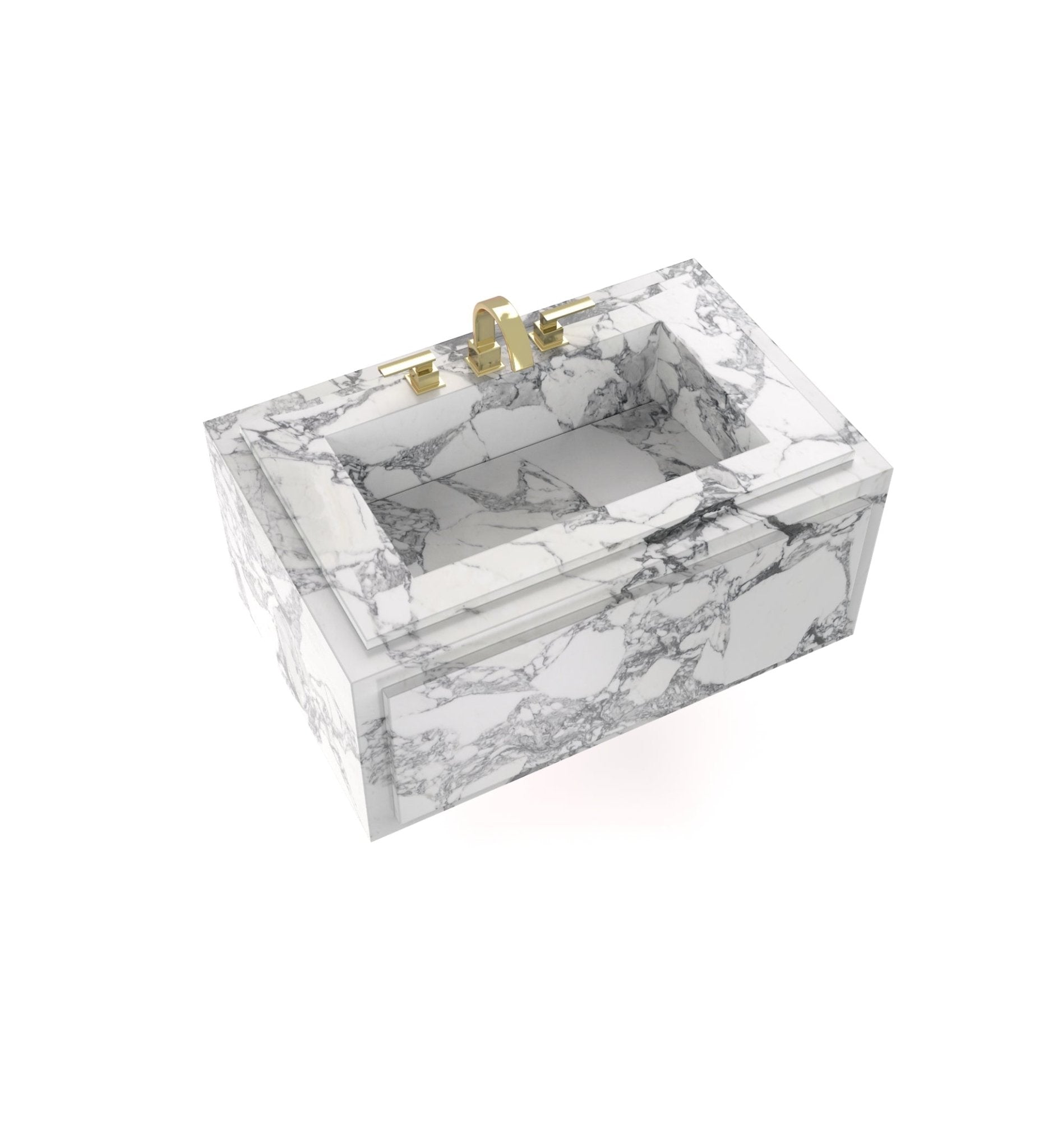 La Noa 36 Marble Floating Sink Marble Couture - Zicana Boutique - 4