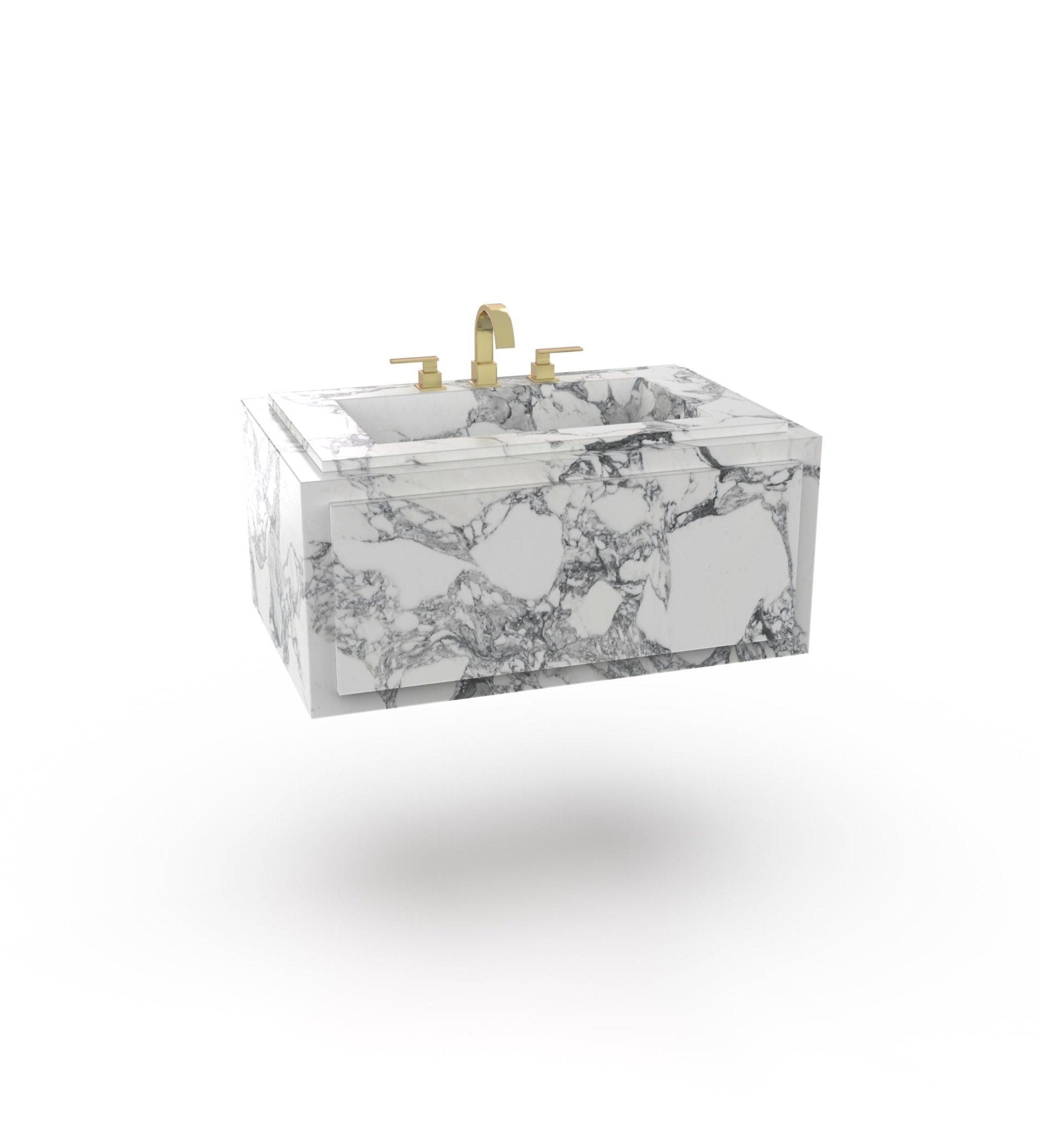 La Noa 36 Marble Floating Sink Marble Couture - Zicana Boutique - 2