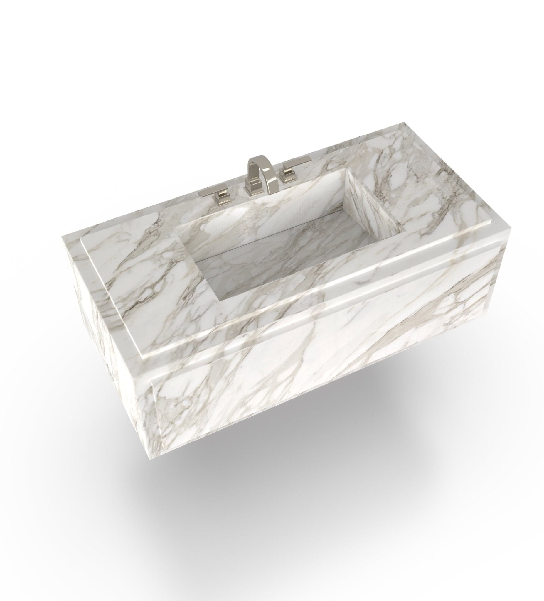La Noa 48 Marble Floating Sink Marble Couture - Zicana Boutique - 2