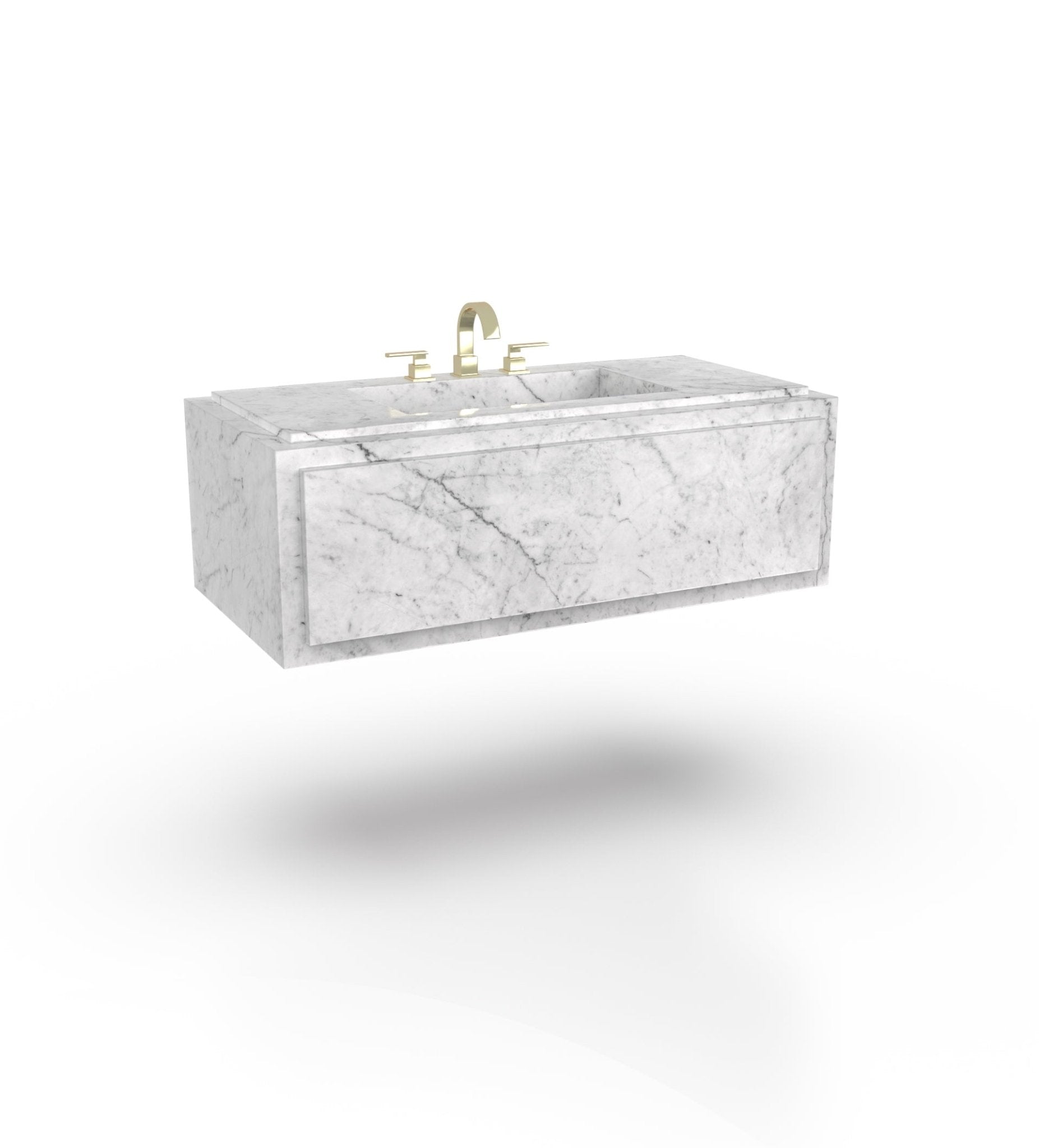La Noa 48 Marble Floating Sink Marble Couture - Zicana Boutique - 4